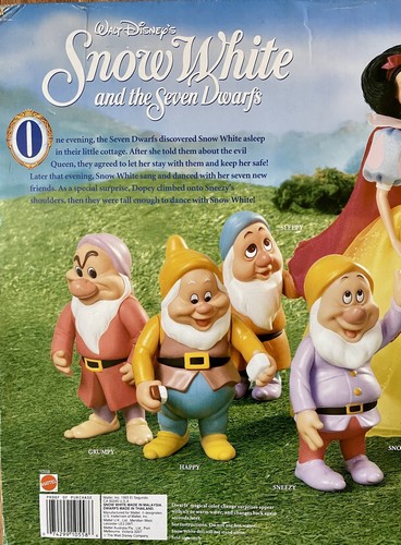 Rare VINTAGE 1993 Walt DISNEY New in Box SNOW WHITE & the SEVEN DWARFS Gift SET - Picture 9 of 12