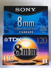 Lot Of 2 Sony  TDK 8mm 120 min Video Cassetes