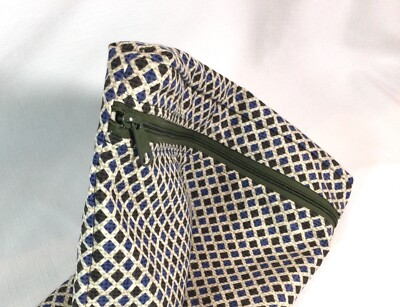 Travel Project Bag X-Stitch Zipper Canvas 12