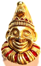 VINTAGE GOLD TONE THE MUSEUM OF AMERICAN FOLK ART 1994 PIN BROOCH PENDANT SIGNED