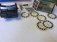 Vintage Sawyer's View Master Lighted Stereo Viewer Model F W/ Box and 7 Reels