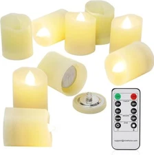 LED Flameless Candles Tea Lights Candle Votive Flameless Candle w/ Remote &Timer