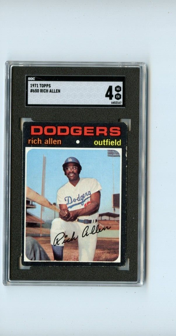 1971 Topps Richie Allen Dick Los Angeles Dodgers #650 ⭐️💥🎯 SGC Graded 4