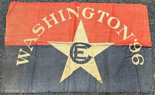 Original Antique 1896 Washington Christian Endeavor Flag/Banner, RARE
