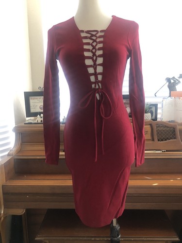 Burgundy bodycon dresses (A) | eBay