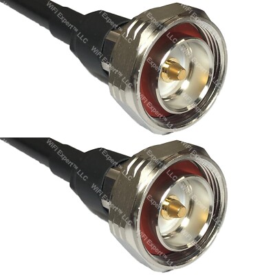 RFC400 DIN 7/16 MALE to DIN 7/16 MALE Coaxial RF Cable USA-Ship Lot