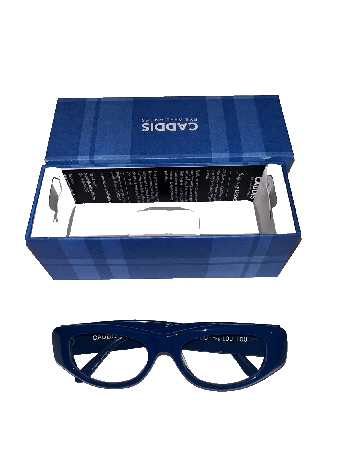 Caddis Reading Glasses Lou Lou August 17 1959 Lens BT SRV Clear HEVP 0.00