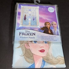 Disney Frozen Kids Bedroom Window Curtain Set, 2 Panels, 63" Length