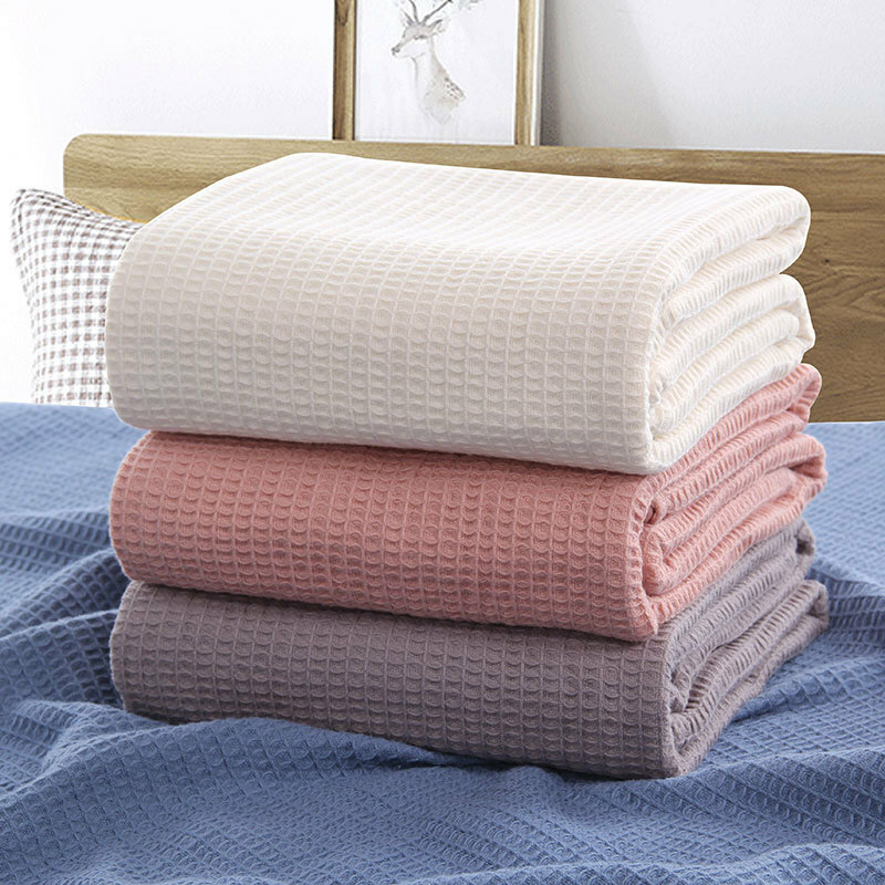 Pure Cotton Throw Nap Blanket Small Quilt Office Travel Aircraft BLKT Bath  Towel