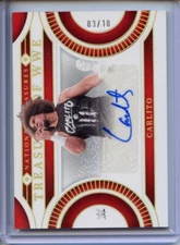 Panini WWE National Treasures Carlito GOLD AUTO /10 SSP 