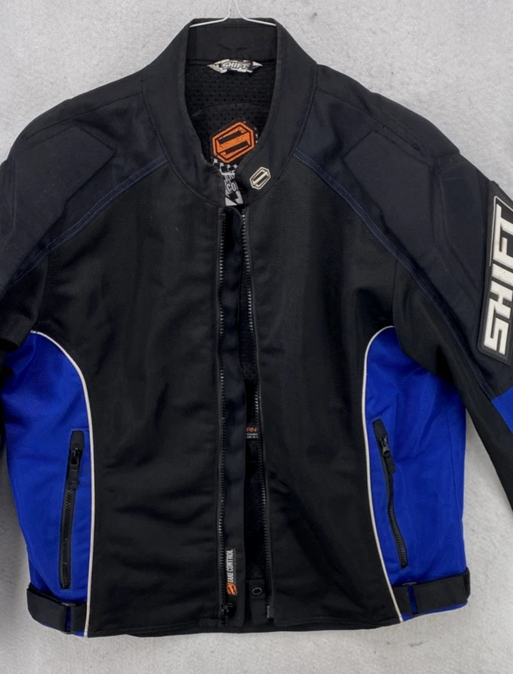 Chaqueta de Motocicleta SHIFT Para Hombre XL Toma el Control Montar Moto Azul Negro Foto 4 de 4