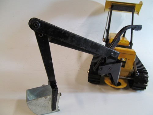 Tonka Construction Trencher Rubber Bulldoz Treads Front-End Loader + Backhoe ts - Picture 10 of 24