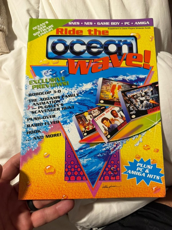 Ride The Ocean Wave Preview Insert Magazine - SNES NES Game Boy PC Amiga