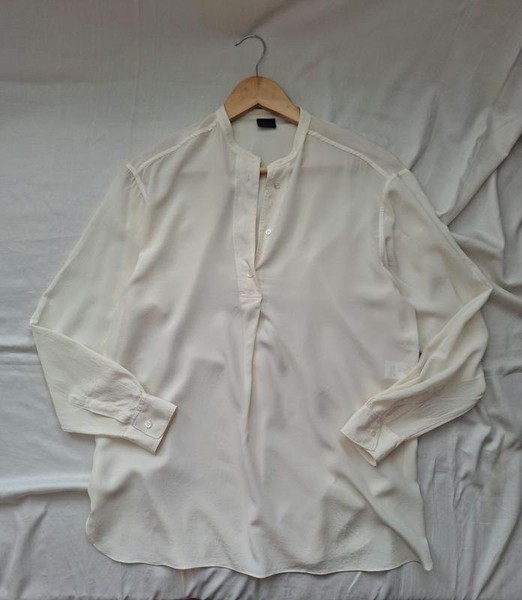 Women Alberto Aspesi Shirt Ivory Silk M-L