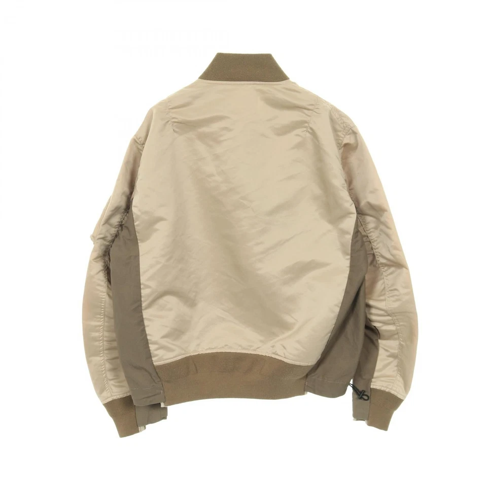 Sacai Nylon Sarga Mezcla Blusa Chaqueta Militar Abrigo Nylon Beige Caqui... - Imagen 2 de 4