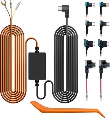 WOLFBOX USB C 4A Acc Hardwire Kit 11.48ft, Converting,Battery Drain Protection