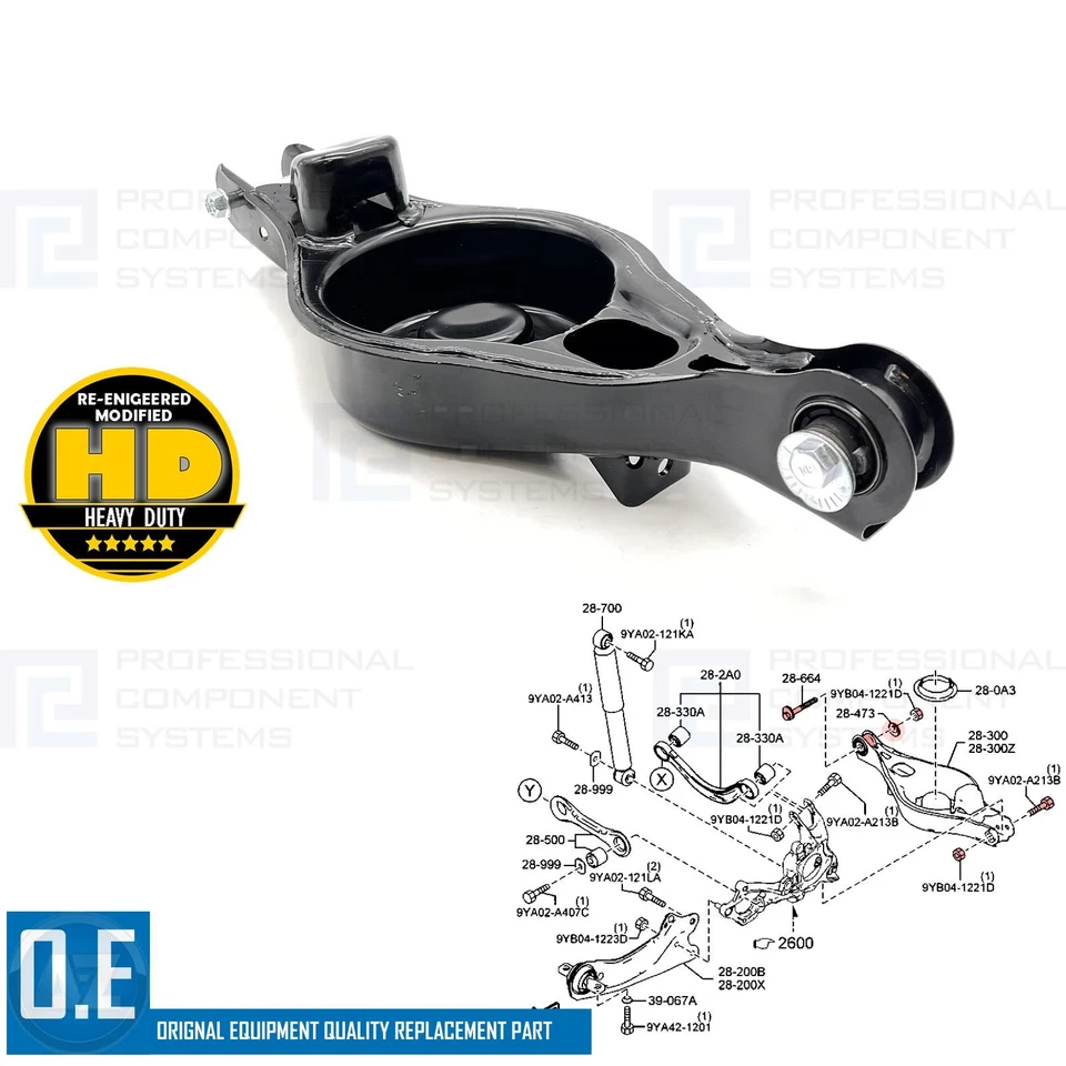 FOR MAZDA 6 GH 07-13 REAR LEFT RIGHT LOWER SUSPENSION ARMS NUTS BOLTS LINKS KIT - Image 4 of 4