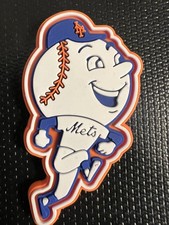 VINTAGE MLB NEW YORK METS RETRO MR. MET RUBBER STANDINGS BOARD FRIDGE MAGNET NEW