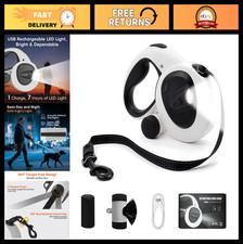 16FT Retractable Dog Leash with LED Light, Heavy Duty for All Dog Sizes, Tangle-