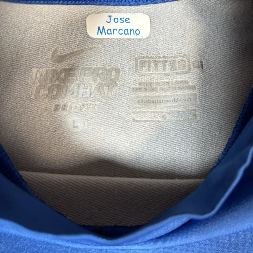 Camisa de Combate Nike Pro Para Hombres Grande Azul Dri Fit Hipercálida Ajustada Capa Base Exterior Foto 3 de 4