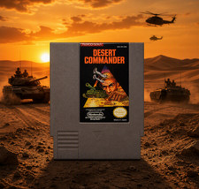 Desert Commander NES 1988 Tested Clean w/ Nintendo Protective Sleeve