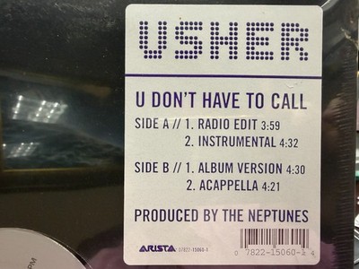 Usher U Don't Have To Call 12'' 2002 ARISTA 15060 R&B SEALED