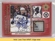 2022 Upper Deck Ultimate Collection Tag 5/6 Josh Morrissey Patch Auto READ 0c3