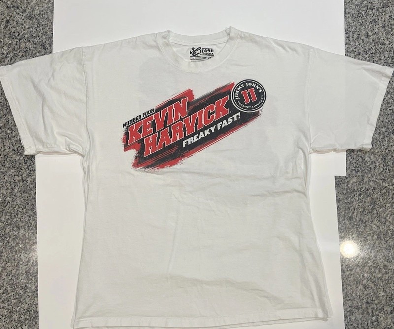 Chase Authentics Mens XL White Nascar Kevin Harvick Freaky Fast Race Shirt. 