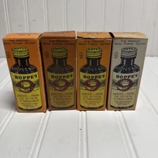 4 Vintage Hoppe's No 9 Gun Nitro Powder Cleaning Solvent Bottle 2oz READ