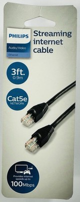 Philips 3ft Streaming Internet Cable Cat5e - 100MB/Sec