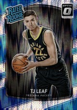 2017-18 Donruss Optic #183 TJ Leaf Rated Rookie Shock