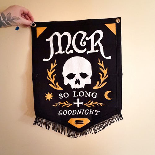 My Chemical Romance Oxford Pennant So Long Goodnight Tapestry 21" x 18"
