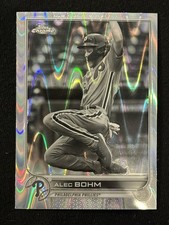 2022 Topps Chrome Sonic Alex Bohm #89 Black and White RayWave Refractor Phillies