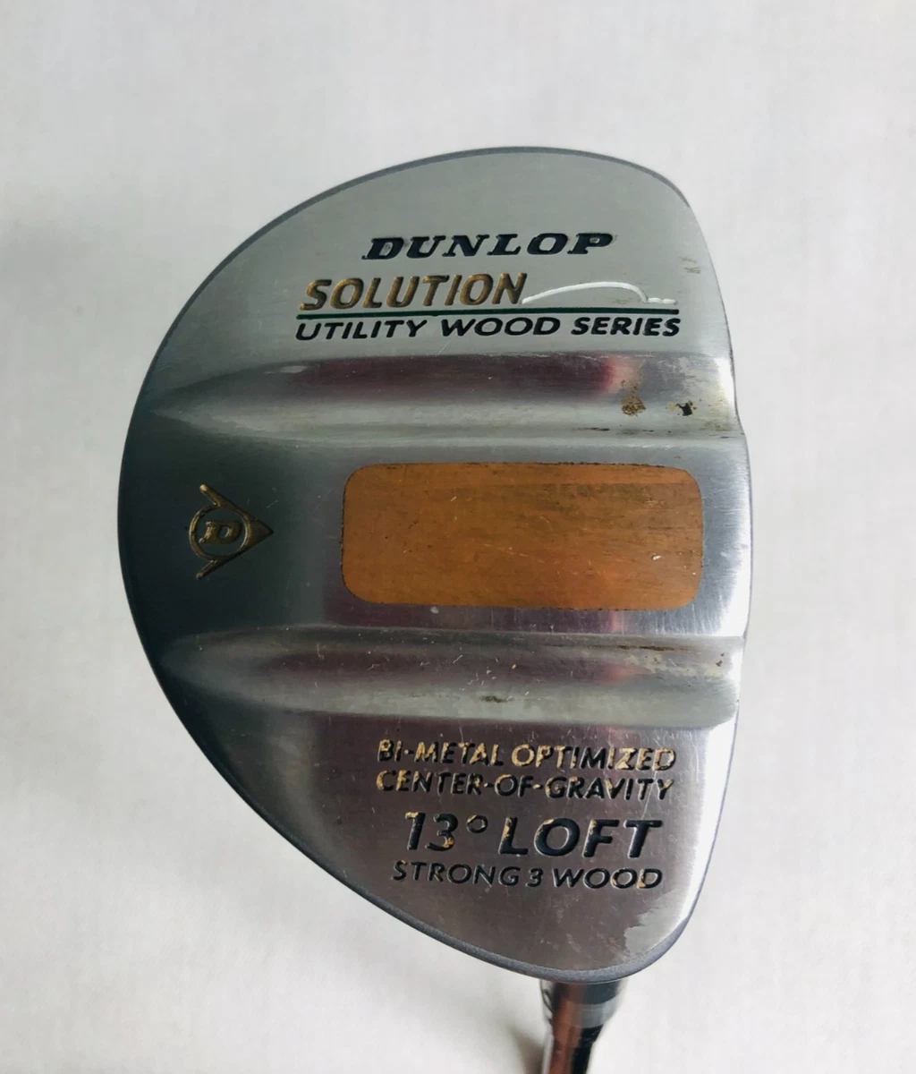 A collection of 11 Dunlop Solution golf clubs including 5 and 3 woods