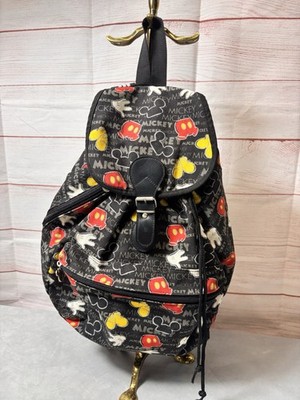 Vintage Walt Disney Park Mickey Mouse Drawstring Flap 