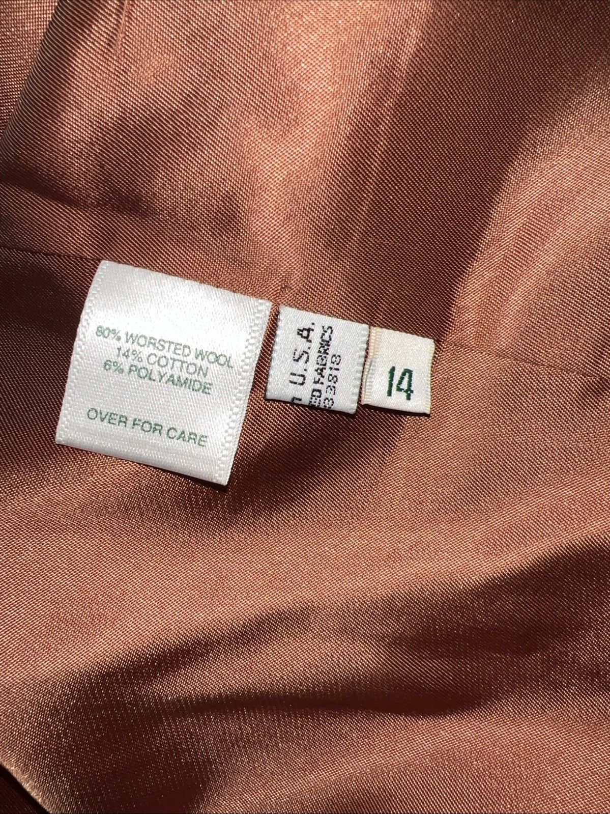 Vintage Austin Reed Worsted Wool Blazer Jacket Women’s Size 14 Made In U.S.A