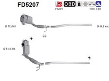 AS DPF Rußpartikelfilter Dieselpartikelfilter FD5207 Cordierit für VW PASSAT B7