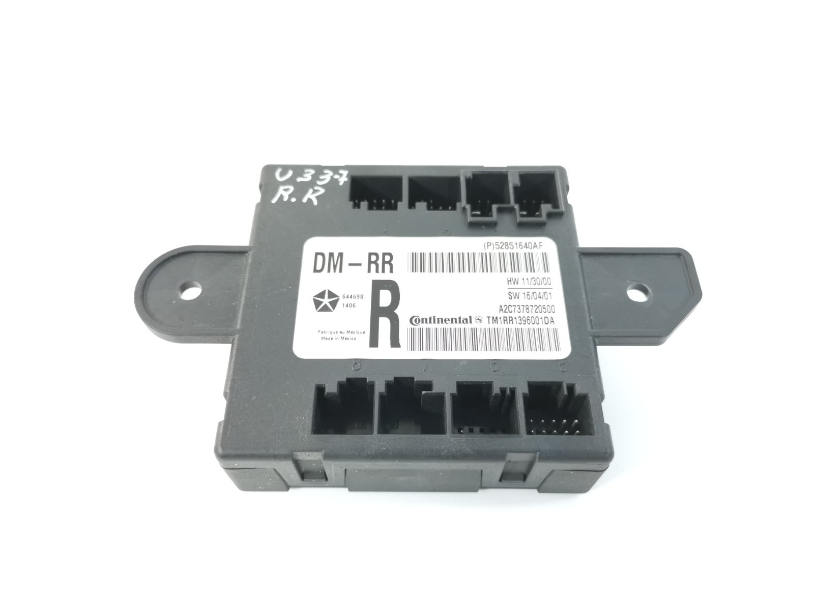Maserati Levante 3.0 L 2017 Rear Right Door Control Module 52851640AF OEM
