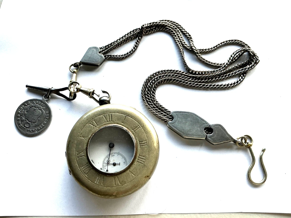 Vintage Silver Pocket Watch Chain In Antique Pocket Watches for