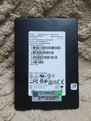 HPE 960GB SATA SSD 6Gb/s Micron 5400 PRO P54262-003 MTFDDAK960TGA
