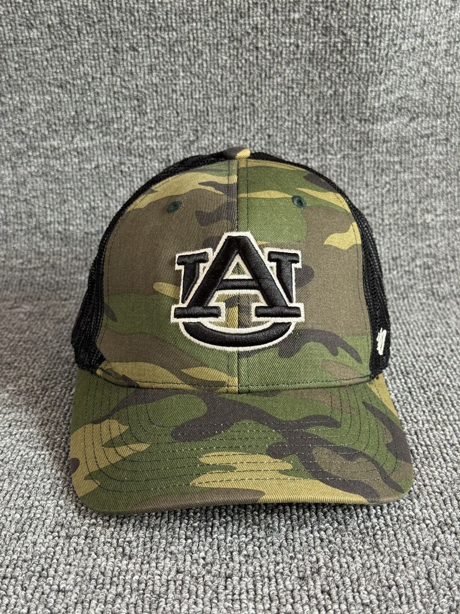 47 Brand Auburn Tigers Trucker Snapback Hat Green Camo Black NCAA OSFA