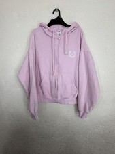 VICTORIA S SECRET EVERYDAY FLEECE RELAXED FULL-ZIP HOODIE SPRING ORCHID SIZE S