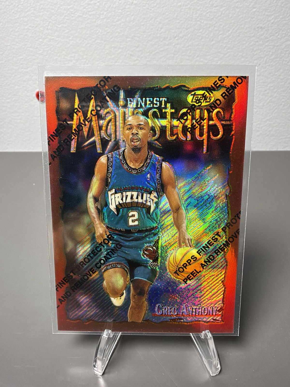 1996-97 Topps Finest - Common Bronze Greg Anthony #212 Refractor