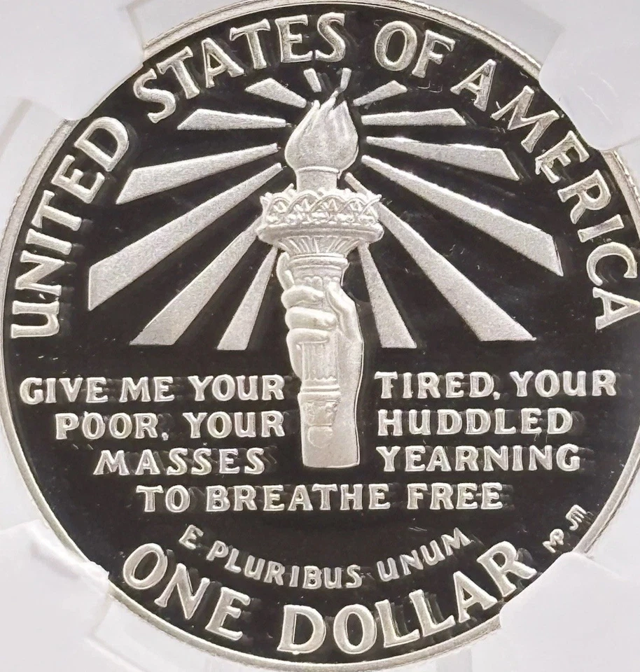 1986-S $1 Statue Of Liberty Proof PF 70 Ultra Cameo 6806435-001  #14101 - Image 3 of 4