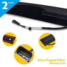 2x Left Driver Door Entry Keypad Pillar Molding Trim For 2011-2019 Ford Explorer
