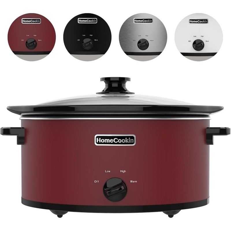 Multi Use Slow Cooker 3 Settings Large Capacity Stainless Steel Oval Safe Design