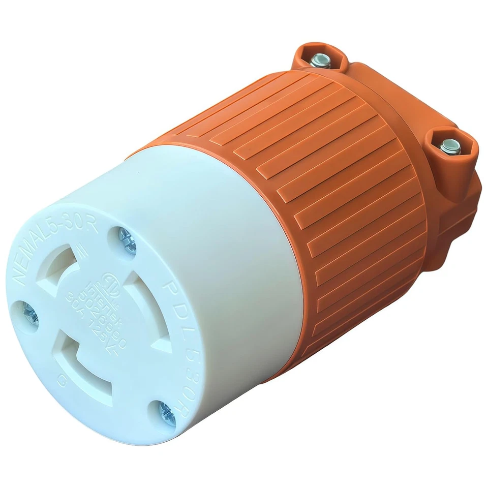 NEMA L5-30R Receptor de Bloqueo Generador Bloqueo Giratorio Bloqueo Adaptador Conector, 30A 125V Foto 3 de 4