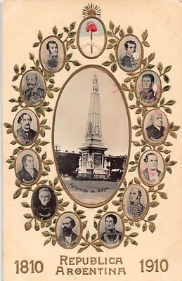 Argentina - Centenario de la Independencia 1910 -Pyramide de Mayo - Ed. N. T.
