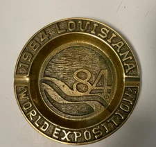 Vintage Brass Ashtray 1984 Louisiana World Exposition