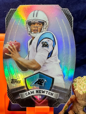2012 Topps Prize Game Time Giveaway Die-Cut Cam Newton #38 w/ Film Protector on